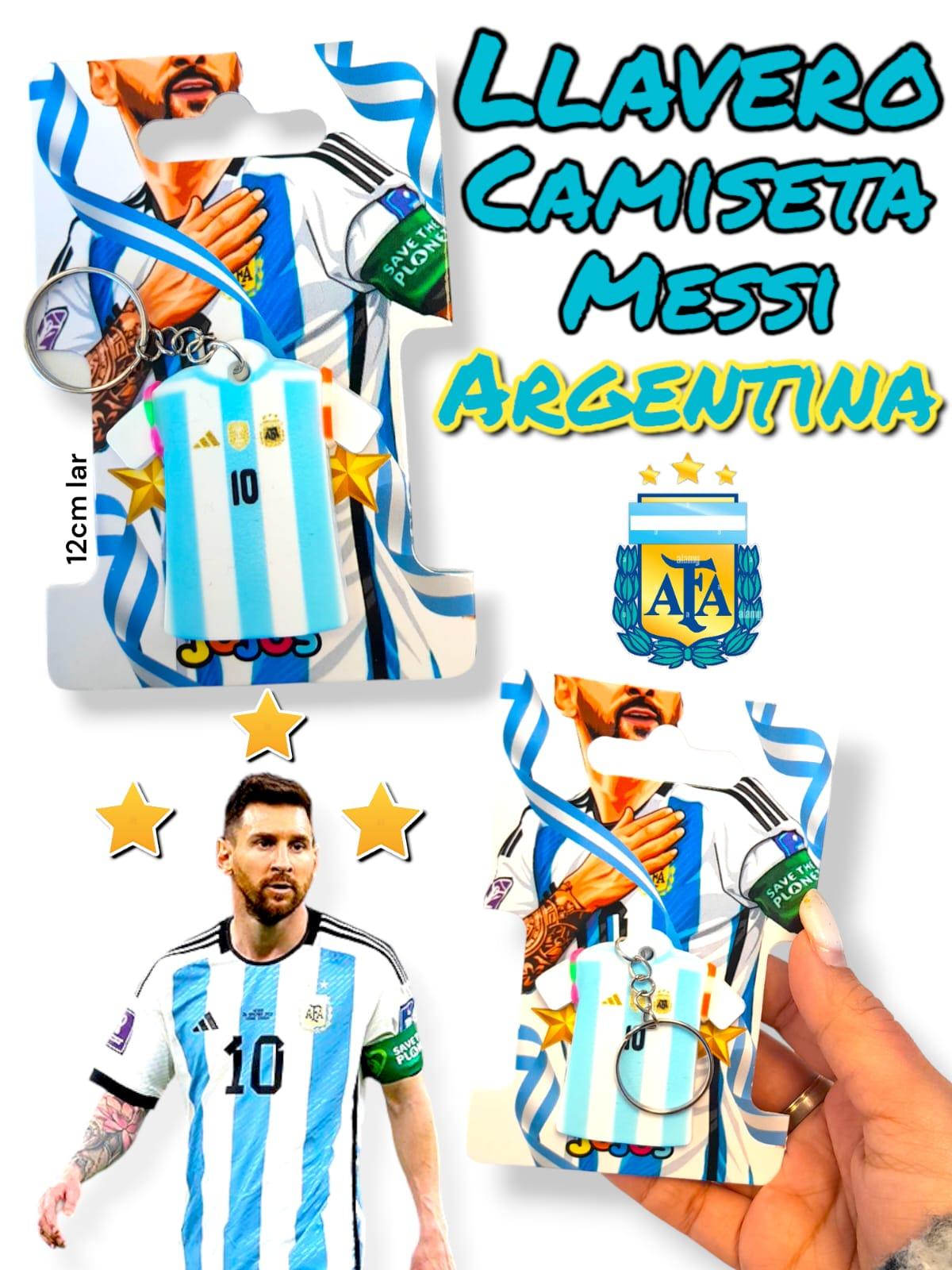 Llavero Camiseta Messi Argentina En Exhibidor 